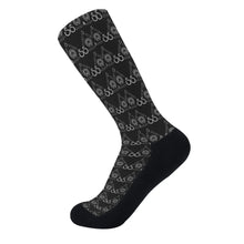 Load image into Gallery viewer, S Society Stacked BW Crew Socks
