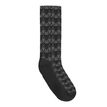 Load image into Gallery viewer, S Society Stacked BW Crew Socks
