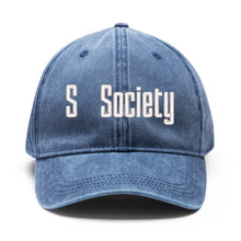 Load image into Gallery viewer, S Society Minding My Business Four Sides Embroidered Denim Baseball Cap
