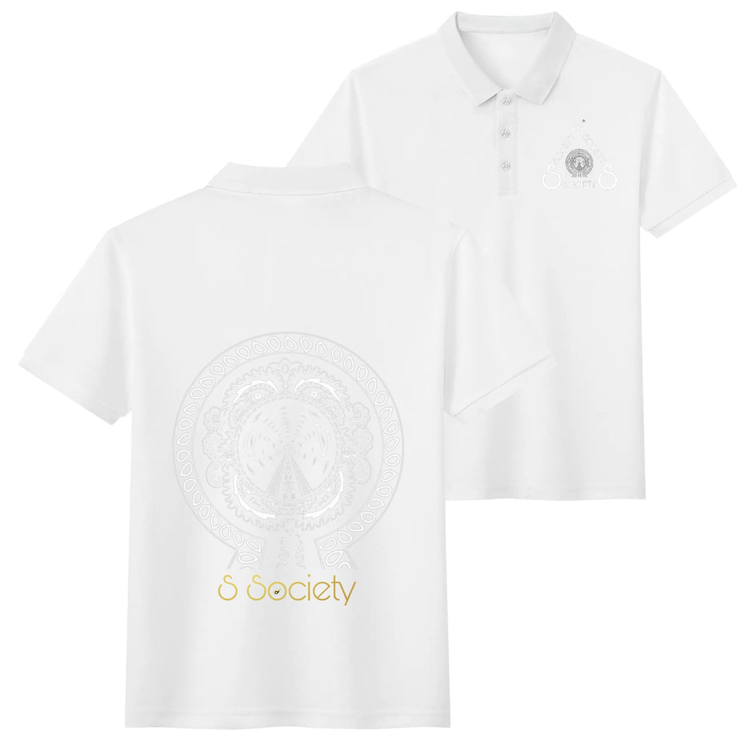 S Society Classic Tennis Cotton Polo Shirt (FREE DRAWSTRING BAG)