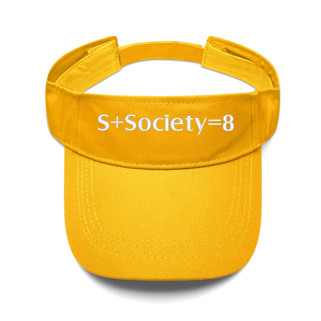 S Society Sport Plus Equal 8 Embroidered Sun Visor Hat