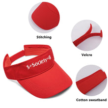 Load image into Gallery viewer, S Society Sport Plus Equal 8 Embroidered Sun Visor Hat
