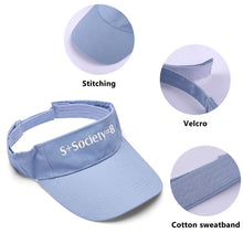 Load image into Gallery viewer, S Society Sport Plus Equal 8 Embroidered Sun Visor Hat
