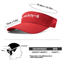 Load image into Gallery viewer, S Society Sport Plus Equal 8 Embroidered Sun Visor Hat
