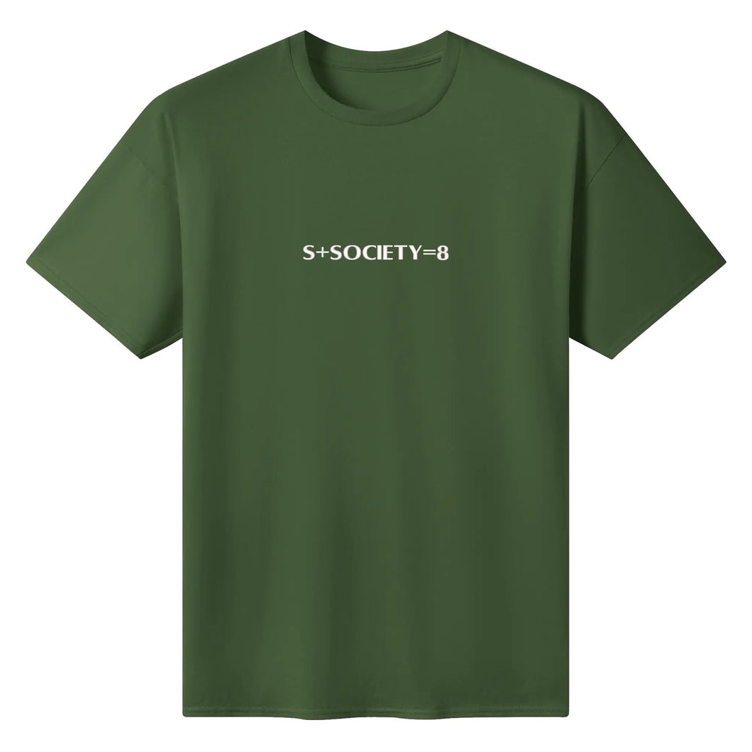 S Society SS8 Sport Unisex Embroidered Luxury Cotton T-Shirt