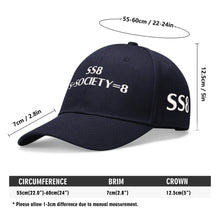 Load image into Gallery viewer, S Society SS8 Sport Anonymous Embroidered Adjustable Flat Baseball Cap
