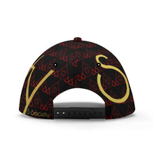 Load image into Gallery viewer, S Society Red Stacked Gold Drop Baseball Cap
