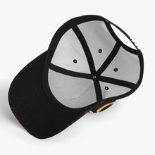 Load image into Gallery viewer, S Society Red Stacked Gold Drop Baseball Cap
