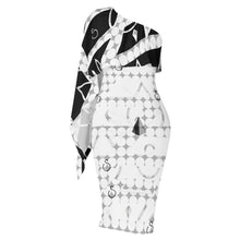 Load image into Gallery viewer, S Society Elements Spine BGW One Shoulder Sleeve Evening Dress
