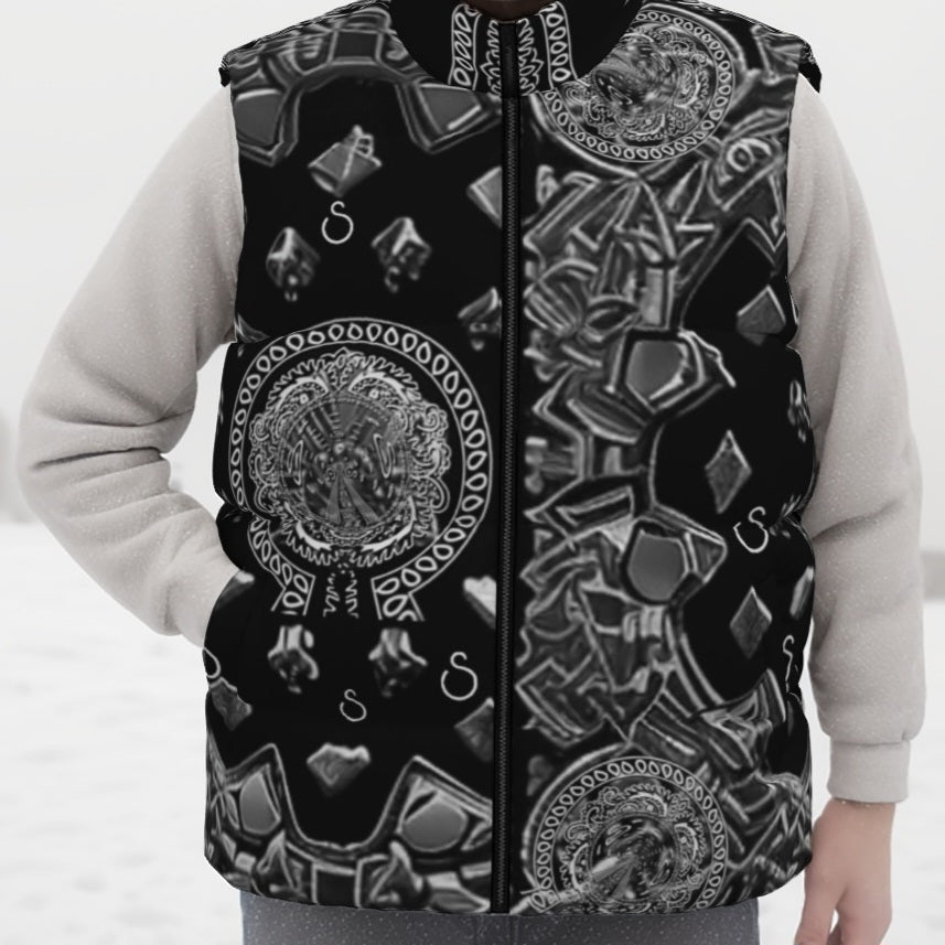 S Society Grand 3D Black Unisex Winter Down Vest