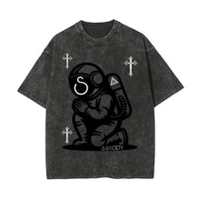 Load image into Gallery viewer, S Society Peace Astro  x Era Classic Unisex Heavyweight Washed cotton T-shirt
