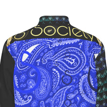 Load image into Gallery viewer, S Society Cali X Stacked Blue Long Sleeve Cotton poplin Shirt
