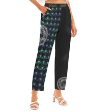 Load image into Gallery viewer, S Society Stacked Blue Green Unisex Loose Straight Leg Pants
