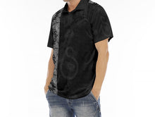 Load image into Gallery viewer, S Society Faded Black Grand Mix Polo Velvet Shirt
