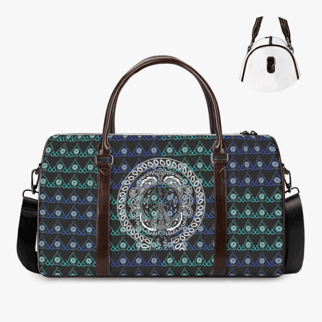 S Society Stacked Blue Duffle Bag