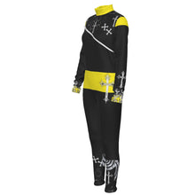 Load image into Gallery viewer, S Society Yellow High Cross Women's Long-sleeved High-neck Jumpsuit With Zipper

