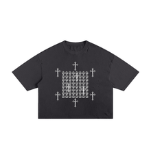 Load image into Gallery viewer, S Society Peace Astro x High Cross Vintage cut-out Frayed Boxy Tee
