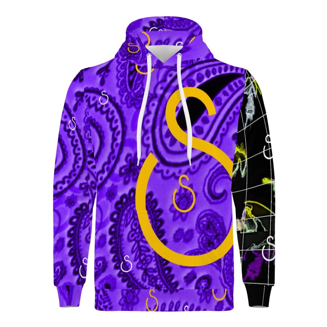 S Society Cali X Purple + Gold Luxury Hoodie