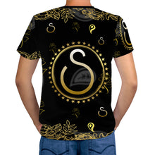 Load image into Gallery viewer, S Society Roses &#39;R&#39; Gold T-Shirt
