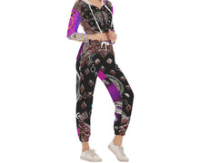Load image into Gallery viewer, S Society Grand 3D x Good Angel Smokey Pink Crop Hoodie Sports Set

