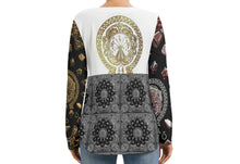 Load image into Gallery viewer, S Society Grand 3D Rose Gold Mix Long Sleeve Neckline Tie Sweatshirt
