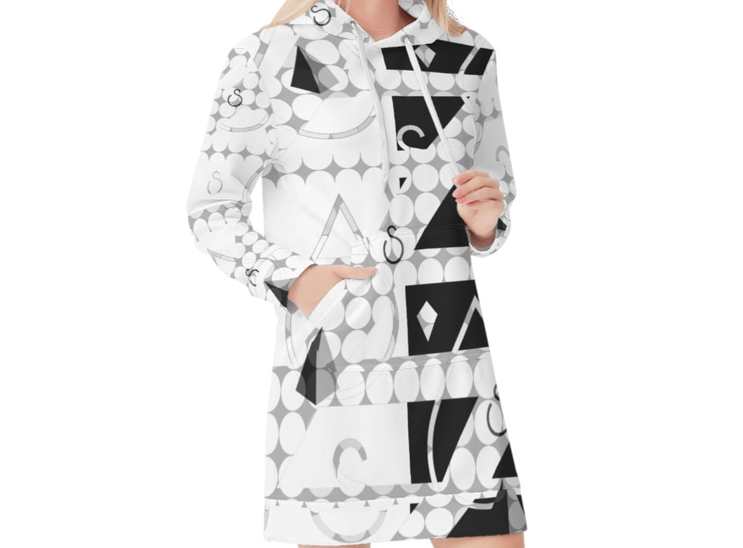 S Society Elements Spine BGW Velvet Pullover Hoodie Dress