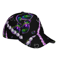 Load image into Gallery viewer, S Society Pearly Hearts Curved Brim Baseball Cap
