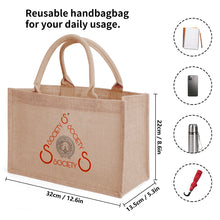 Load image into Gallery viewer, S Society Classic Brown Burlap Tote Bag
