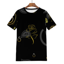 Load image into Gallery viewer, S Society Roses &#39;R&#39; Gold T-Shirt
