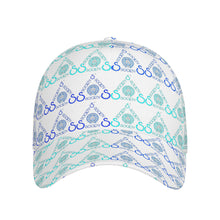 Load image into Gallery viewer, S Society Stacked Blue x White Curved Brim Baseball Cap
