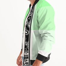 Load image into Gallery viewer, Superhero Society Green glow Men&#39;s Bomber Jacket
