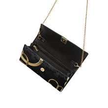 Load image into Gallery viewer, Superhero Society Gold Tears Flap Shoulder Bag with Chain
