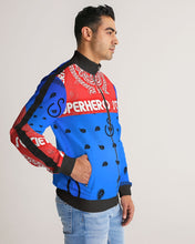 Load image into Gallery viewer, Superhero Society Classic Blue Night Stripe-Sleeve Track Jacket
