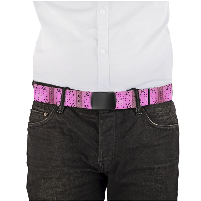 S Society Jazzmen Pink Webbing Belt