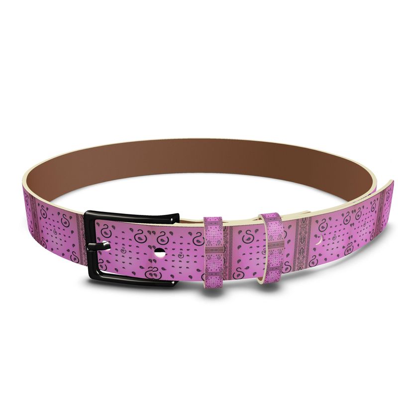 S Society Jazzmen Pink Leather Belt