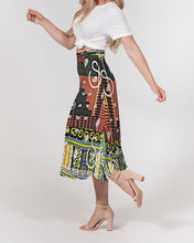 Load image into Gallery viewer, Superhero Society Culture Block Women&#39;s A-Line Midi Skirt
