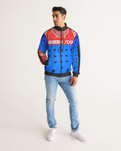 Load image into Gallery viewer, Superhero Society Classic Blue Night Stripe-Sleeve Track Jacket
