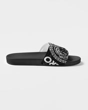 Load image into Gallery viewer, Superhero Society Black/White Twin Men&#39;s Slide Sandal
