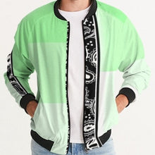 Load image into Gallery viewer, Superhero Society Green glow Men&#39;s Bomber Jacket
