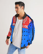 Load image into Gallery viewer, Superhero Society Classic Blue Night Stripe-Sleeve Track Jacket
