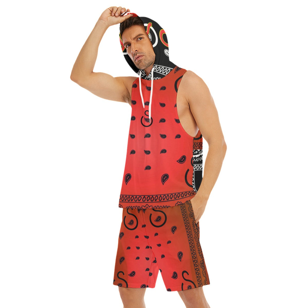 Superhero Society Red Diamond Sleeveless Vest And Shorts Sets