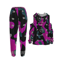 Load image into Gallery viewer, Superhero Society Jazzmen Pink Camouflage Cold-Shoulder Hoodie Sports Suit
