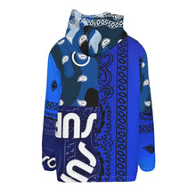 Load image into Gallery viewer, Superhero Society Wavy Blue Camouflage Mix Hooded Zipper Windproof Jacket

