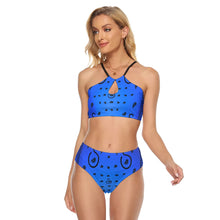 Load image into Gallery viewer, Superhero Society Blue Night Jazzmen Pink Cami Keyhole One-piece Swimsuit
