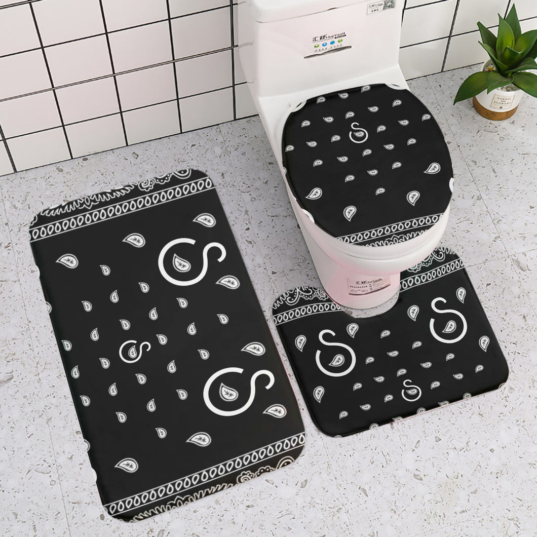 S Society OG Classic Black Three-piece toilet Set