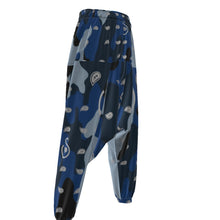 Load image into Gallery viewer, Superhero Society Wavey Blue Camouflage Unisex Loose Trousers
