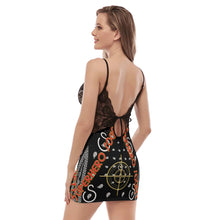 Load image into Gallery viewer, Superhero Society OG Black Cami Dress With Lace
