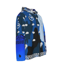 Load image into Gallery viewer, Superhero Society Wavy Blue Camouflage Mix Hooded Zipper Windproof Jacket
