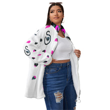 Load image into Gallery viewer, Superhero Society Pink Ice Unisex Borg Fleece Stand-up Collar Coat w/ Zipper (Plus Size)

