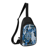 Load image into Gallery viewer, Superhero Society Wavy Blue Camouflage Chest Bags
